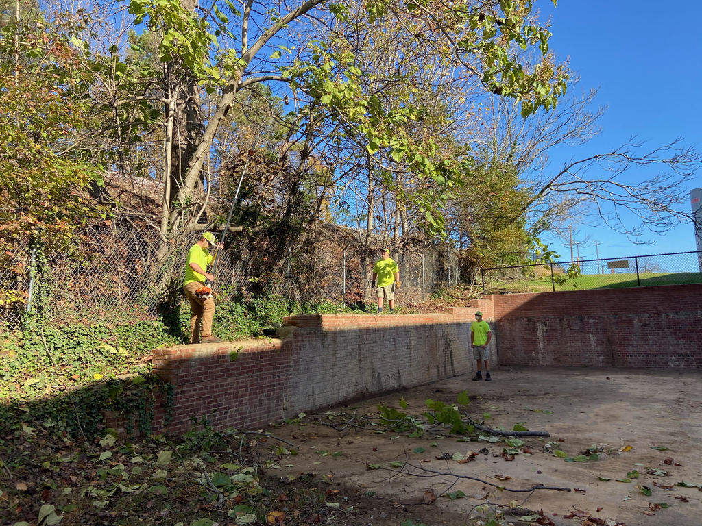 work on outdoor classroom