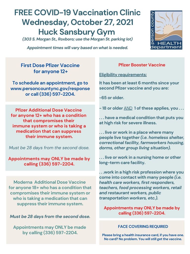 vaccine clinic flyer