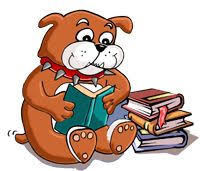 graphic of bullie with books