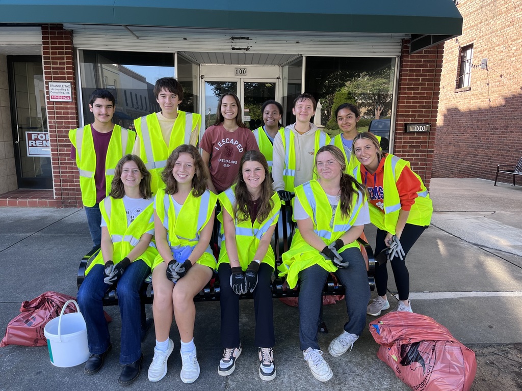 Beta club members at litter sweep. 